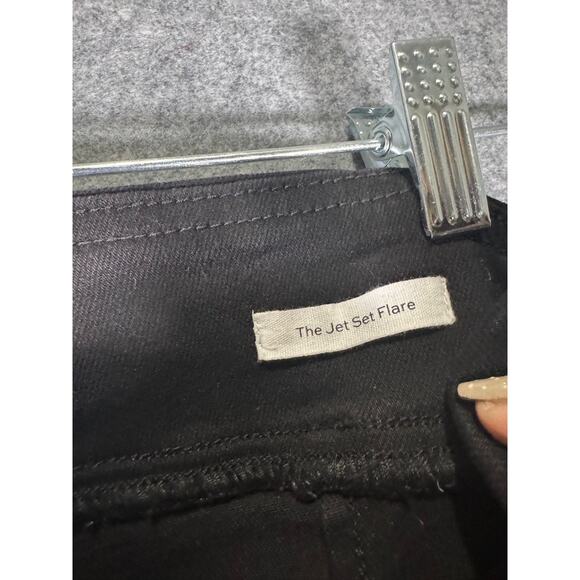 Frame Jean Women 1 (25 - 29) Black Noir High Rise Comfort The Jetset Flare Hippi - Picture 3 of 9